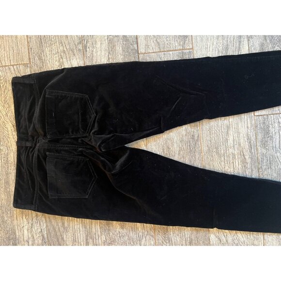 Banana Republic Velour Pants Skinny Ankle Pant Goth 26 Velvet NWOT Holiday Black - Picture 9 of 9